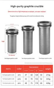 Fourneau de fusion portable en métal <span class=keywords><strong>mini</strong></span> 1kg 2kg 3kg pour or et argent avec <span class=keywords><strong>creuset</strong></span> en graphite pour outils de moulage de bijoux - Product Image 6