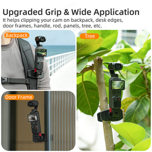 Clip magnétique pour sac à dos pour Pocket 4/3, adaptateur à dégagement rapide, base de clip alligator réglable pour accessoires de caméra DJI Pocket 4/3 - Product Image 2