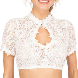 New cross-border beer festival women's elegant classic Halloween regular base layer lace <b>patchwork</b> white <b>shirt</b> top - Product Image 5