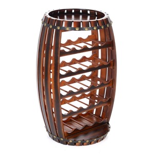 Estante de Almacenamiento de Vino Compacto en Forma de Cubo para Bodega, Soporte de Madera para Botellas de Vino - Product Image 5