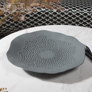 Piring Hias Modern Merlin Living, Peralatan Makan Keramik Tanpa Glasir, Piring Buah Dekoratif, Mangkuk Buah Porselen untuk Piring Keramik - Product Image 1
