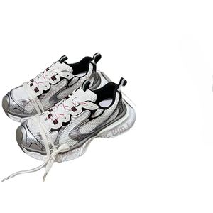 Zapatillas Deportivas Unisex Blancas, Plateadas y Negras con Malla, Diseño Retro para Streetwear, Estilo Balenciaga - Product Image 4