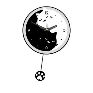 10 Inch Cartoon <b>Cat</b> <b>Wall</b> <b>Clock</b> Silent Quartz Analog Single Face Battery Powered Home Decor for Kids Room Study - Product Image 3