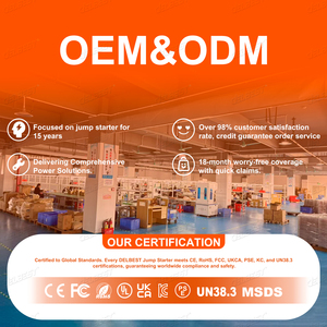 Arrancador de Emergência 16000mAh 1000A Partida 1000x Ciclos de Vida Bateria de Lítio Luz LED Ecrã Digital para Motocicleta Caminhão - Product Image 6