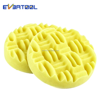 EVERTOOL 150mm Tampon de polissage et de nettoyage automobile personnalisé, tampon en mousse pour polissage automobile avec surface à lame - Économie de cire