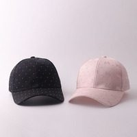 Casquette de baseball pour femme avec strass thermocollants et imprimé nœud, visière incurvée, accessoire de mode tendance, vente en gros