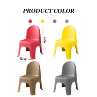 Chaise d'enfant moderne en plastique portable avec dossier ergonomique pour la maison, la chambre et le salon
