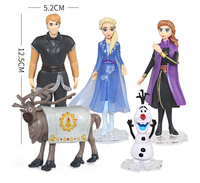HY198 Vente chaude Figurines d'action des princesses des films d'animation Frozen Elsa et Anna, poupée en PVC fabriquée en usine, jouet pour décoration de gâteau, figurine d'anime Frozen
