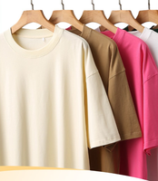 T-shirt en coton 100% uni surdimensionné pour hommes, vente en gros OEM/ODM, personnalisable, populaire, décontracté, avec logo ou impression graphique DTG