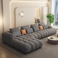 Canapé d'angle haut de gamme de style Mid-Century Modern, avec structure en pin massif et revêtement en tissu, design durable pour salon