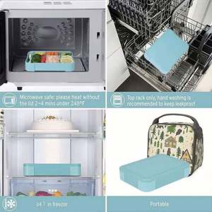 Boîte à salade de fruits scellée personnalisée pour enfants et étudiants, avec compartiments, compatible micro-ondes, OEM ODM - Product Image 4