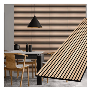 ECOUPP Yüksek Kaliteli Akustik Ahşap Duvar Paneli Ses Yalıtımlı MDF Akupanel Ahşap Çıtalı Duvar İç Mekan Dekorasyonu Duvar Tavanı için - Product Image 1