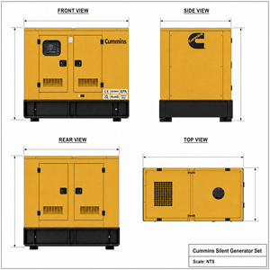 Générateur diesel insonorisé 52 kW 65 kVA avec interrupteur de transfert automatique, compatible Cummins, Weichai, Perkins, Yuchai, SDEC - Product Image 4