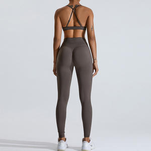 Ropa Depirtiva Mujer Ropa Deportiva Gimnasio Ropa Tenue <span class=keywords><strong>De</strong></span> Sport Scrunch Butt Leggings y sujetador Conjuntos <span class=keywords><strong>de</strong></span> entrenamiento para Mujeres - Product Image 4