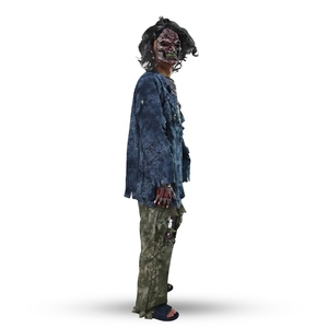 Costume d'Halloween Zombie unisexe pour adulte en polyester – Déguisement d'horreur pour fête effrayante, tenue de cadavre terrifiante - Product Image 2