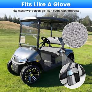 Fundas Personalizadas para Asientos de Carrito de Golf para 2 Personas, Compatibles con EZGO, Yamaha y Club Car, con Reposabrazos, Funda Universal para Asiento de Carrito de Golf - Product Image 3