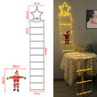 Weihnachtsdekoration LED-Leiterlichter mit Weihnachtsmann-Design, wasserdicht für Garten und Haus, Weihnachtsbaum