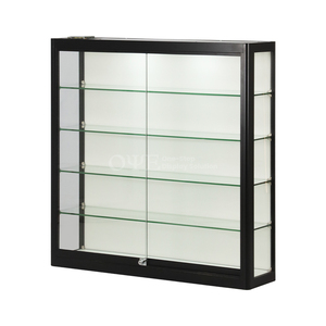 Tùy chỉnh treo tường kính hiển thị trường hợp kính đen hiển thị tủ cho khói cửa hàng - Product Image 2