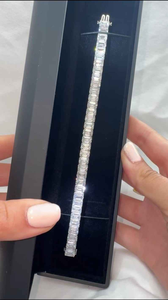 Bracelet tendance en argent sterling 925 avec moissanite taille brillant rond pour la mode hip-hop et les bijoux de style urbain - Product Image 3