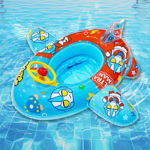 Siège flottant d'avion gonflable mignon pour enfants drôle bébé Double bateau avec volant <span class=keywords><strong>piscine</strong></span> et accessoire jouet - Product Image 6