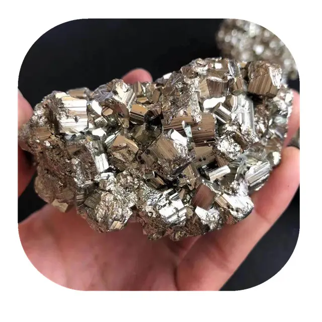 Yeni gelenler feng shui kristal süsler ham mineraller doğal pirit küme kaba taş