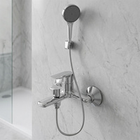 Meilleure vente Mitigeur de douche rond à levier unique Robinet de salle de bain Robinet de baignoire Chrome Ensemble de douche de salle de bain