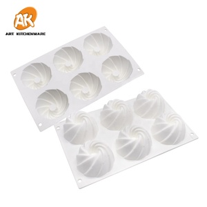 AK 6 cavità spirale 3D Mousse al <span class=keywords><strong>Silicone</strong></span> <span class=keywords><strong>stampi</strong></span> <span class=keywords><strong>per</strong></span> dolci da forno utensili da cucina strumenti <span class=keywords><strong>per</strong></span> decorare torte stampo <span class=keywords><strong>per</strong></span> sapone al cioccolato fai da te MC-126 - Product Image 3