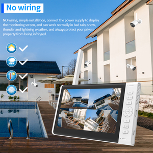 Tuya 7 inch 2MP LCD NVR <span class=keywords><strong>Bullet</strong></span> Wifi máy ảnh kit đồng Bộ giám sát nhiều hình ảnh trên một màn hình IP66 & màu sắc tầm nhìn ban đêm - Product Image 3