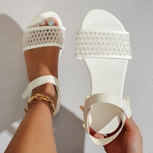 Women Mesh Lace Flat Sandals <b>Magic</b> Tape Ankle Strap Open Toe Summer Beach Casual Shoes - Product Image 5