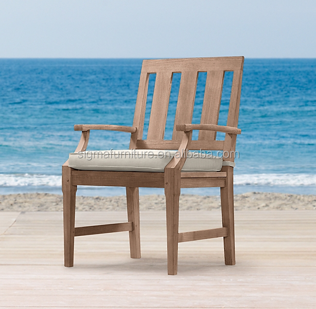 simple style garden outdoor furniture patio furniture teak rectangular dining table and chairs dining set