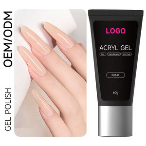 Fournitures pour ongles en gros, échantillon gratuit, 60g de polygel, couleurs pour ongles, OEM, étiquette privée personnalisée, polygel acrylique pailleté pour extension d'ongles - Product Image 1