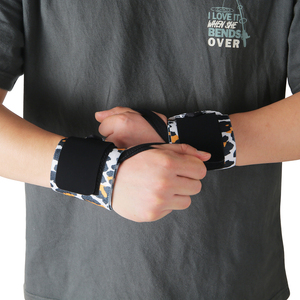 แผ่นรองข้อมือยกน้ำหนักแบบมีโลโก้สั่งทำได้ ระบายอากาศได้ดี สำหรับออกกำลังกาย ครอสฟิต ยิม เดดลิฟท์ พร้อมสายรัดข้อมือ - Product Image 3