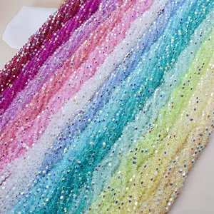 4mm <strong>2</strong> strand 160pcs <strong>AB</strong> Color Bicone Crystal Glass Beads Loose Spacer Beads Austria Faceted Crystal Beads For Jewelry Making DIY - Product Image 5