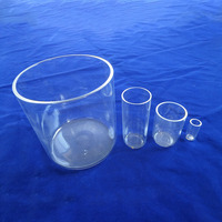 Prix usine de haute qualité poli cristal transparent tasse verre quartz bécher