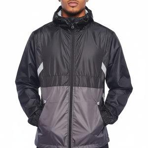 Chaqueta Cortavientos Personalizada con Logotipo, Impermeable, Ligera, de Poliéster y Nailon, Conjunto Deportivo para Hombre, Chaqueta Cortavientos para Exteriores, Conjunto Deportivo 2026 - Product Image 1