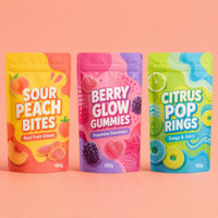 Sacs d'emballage alimentaire imprimés numériquement à faible MOQ, sachets personnalisés avec logo, pochettes verticales refermables à fermeture éclair