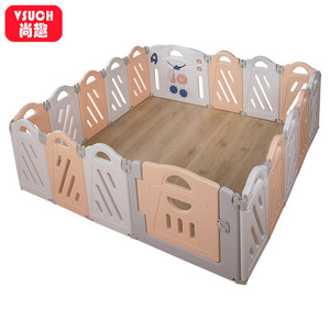 16 + 2 Panel respetuoso del medio ambiente ajustable OVNI cerca de plástico plegable bebé niños Parque - Product Image 2