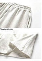 Shorts de sport décontractés pour hommes, coupe ample, avec cordon de serrage, taille élastique, 420G, poids lourd, avec poches