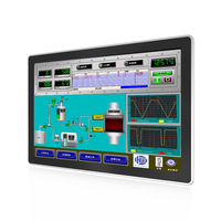 Écran tactile capacitif LCD DVI étanche IP65, moniteur industriel TFT en alliage d'aluminium, montage mural, conception à cadre ouvert, nouveau produit