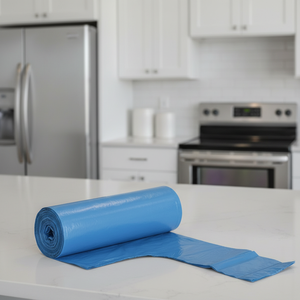 Sacs poubelles classiques à nouer 60L 100PCS XXL, rouleau grand format, sacs poubelles robustes pour le nettoyage domestique, sacs poubelles grande capacité, vente en gros - Product Image 1