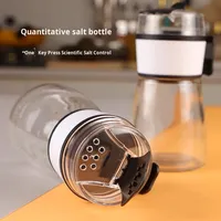 Bouteille à sel en verre avec couvercle hermétique pour le dropshipping, distributeur de poudre d'épices pour la cuisine domestique