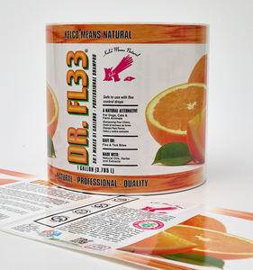 Diskon besar cetakan kustom anti gores warna penuh merekat sendiri permukaan mengkilap vinil produk Pet logo label rol - Product Image 3