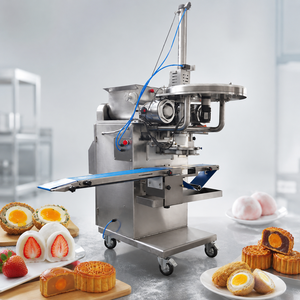 Máquina Encrustadora Automática de Alta Eficiencia para <span class=keywords><strong>Cordon</strong></span> Bleu, Mooncake, Bolas de Pescado, Samosa, Kubba, Línea de Producción Controlada por PLC - Product Image 1