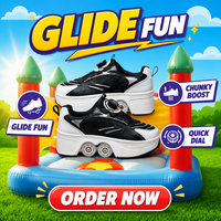 Chaussures de sport à roulettes déformables 2-en-1 avec boucle rotative, roues rétractables cachées, logo personnalisé pour adultes