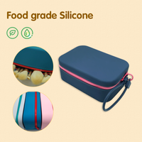 Pochette de sac à main étanche en silicone de grande capacité Logo personnalisé Trousse de maquillage décorative Porte-monnaie Rangement de cosmétiques