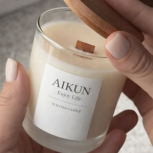 AIKUN Home Decor Scented <b>Candle</b> Glass Soy Wax <b>Candle</b> for Wedding Gift Retail OEM ODM Factory - Product Image 4