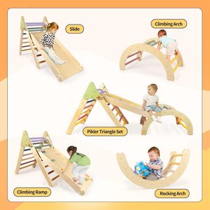 <span class=keywords><strong>Cabane</strong></span> d'escalade en bois Montessori avec toboggan pour tout-petits Triangle jouet <span class=keywords><strong>cabane</strong></span> pour intérieur extérieur jardin <span class=keywords><strong>aire</strong></span> <span class=keywords><strong>de</strong></span> <span class=keywords><strong>jeux</strong></span> cadeau - Product Image 2