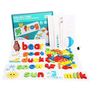 <span class=keywords><strong>Ortograf</strong></span>ía juguete de aprendizaje de juego de rompecabezas de madera ABC educativos de desarrollo para niños chicos niños niñas - Product Image 1