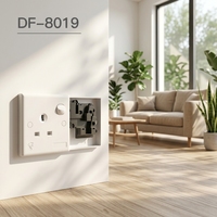 Prise murale DIFENG avec interrupteur, matériau ABS, 1 prise, 13A/10A 250V, installation facile