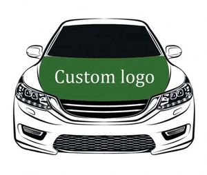 Drapeau de capot de voiture imprimé avec logo personnalisé de haute qualité, en tissu élastique Spandex, style fanion, taille idéale, effet excellent, en promotion - Product Image 2
